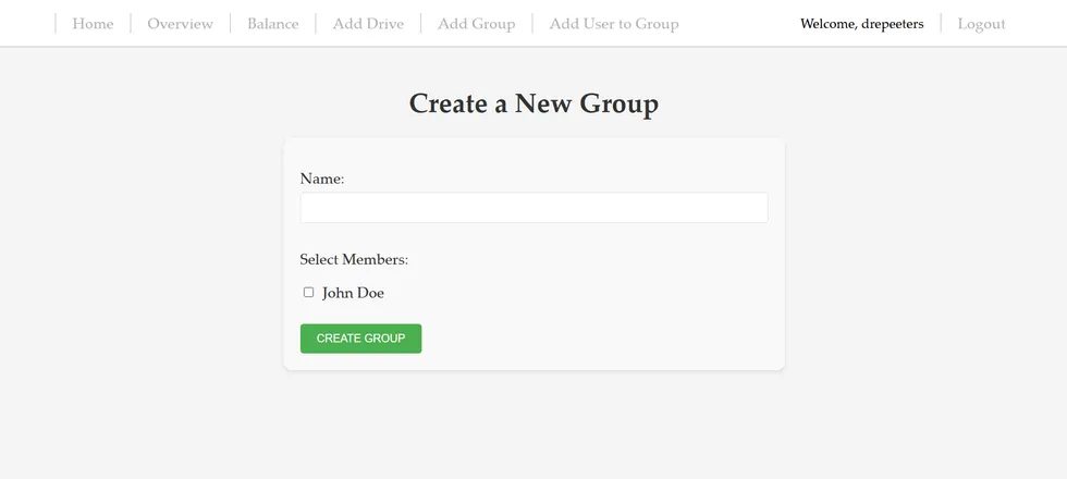 Creating a new group